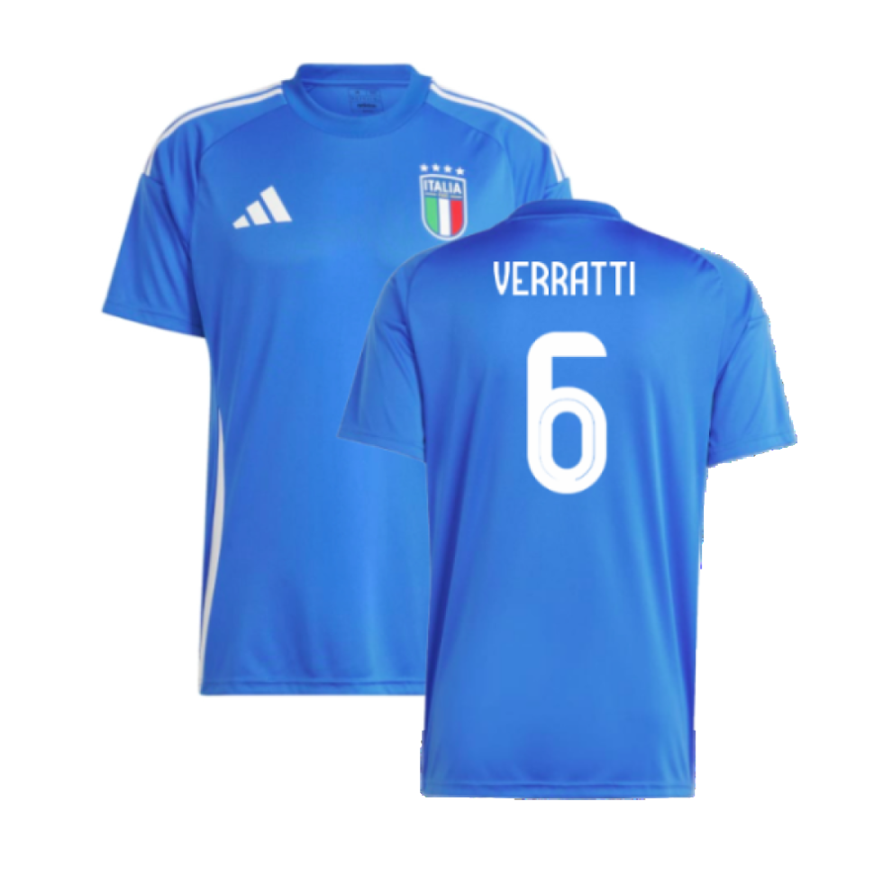 (M) 2024-2025 Italy Home Fan Jersey (VERRATTI 6)