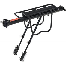 Bike Rear Rack - Universal Bike Rack - Adjustable Bike Storage - Black