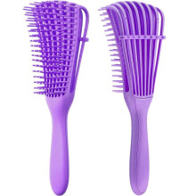 2 Pieces Detangling Brush for Afro America/ African Hair Textured 3a to 4c Kinky Wavy/ Curly/ Coily/ Wet/ Dry/ Oil/ Thick/ Long Hair, Knots Detangler