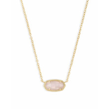 Kendra Scott Elisa Rose Quartz Pendant Necklace, 14k Gold-Plated - Bestseller for Women | 4217711453
