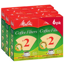 Melitta #2 Kuelov kvov filtry Nebelen Prrodn Hned Pocet 100 (balen 6 ks) Celkov pocet 600 filtru - Balen se mue liit