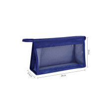 (Bleu foncé) Sac de rangement pour cosmétiques, sac à main de voyage, portable, pratique, trousse de