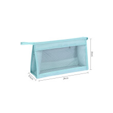 (Bleu) Sac de rangement pour cosmétiques, sac à main de voyage, portable, pratique, trousse de toilette