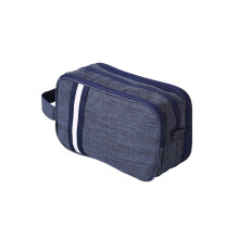 Trousse de toilette (bleue, 25 cm/9,84 pouces), trousse de rangement pour maquillage, grande capacité,