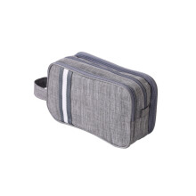 Trousse de toilette (gris, 27 cm/10,63 pouces), trousse de rangement pour maquillage, grande capacité,