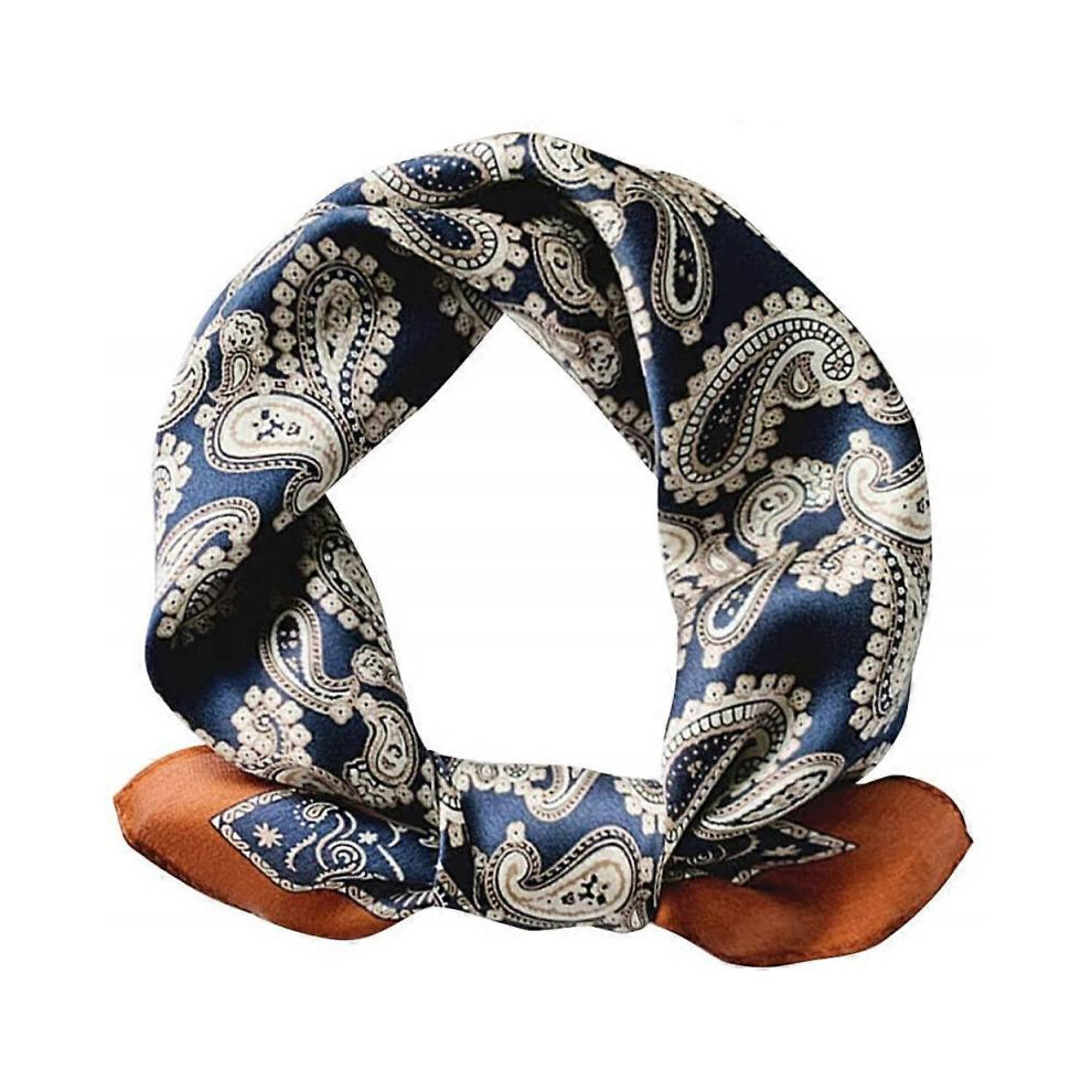 Foulard en soie de mûrier naturel Petit foulard carré pour femme 21" x 21" Mouchoir léger et respirant Foulard imprimé