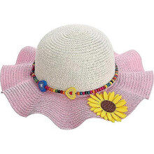 Toddler Kid Girl Summer Straw Hat Bowknot Beach Sun Protection Hats