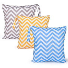 3 PCs Cloth Diaper Wet Dry Bags Waterproof Reusable