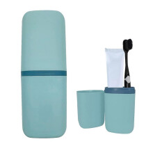 Toothbrush Travel Case, Travel Toothbrush Cup Holder Portable Toothbrush Travel Container Portable Toothpaste Storage Travel Toothbrush Holder,Light b