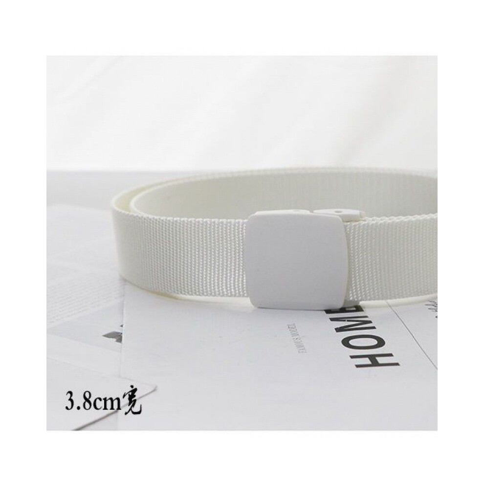 (3.8cm100cm)Ceinture Réglable Blanche à la Mode pour Femme Design Minimaliste Lisse Sans Métal Pas Magnétique Pour Sécurité Facile
