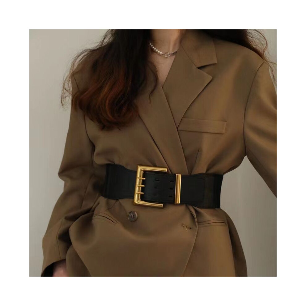 Ceinture noire large taille Fashionforward pour femme idéale pour robe et manteau assorti confort avec