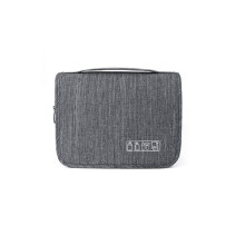 (Gris) Sac de rangement à crochet, sac de voyage grande capacité, sac de maquillage étanche à suspendre,