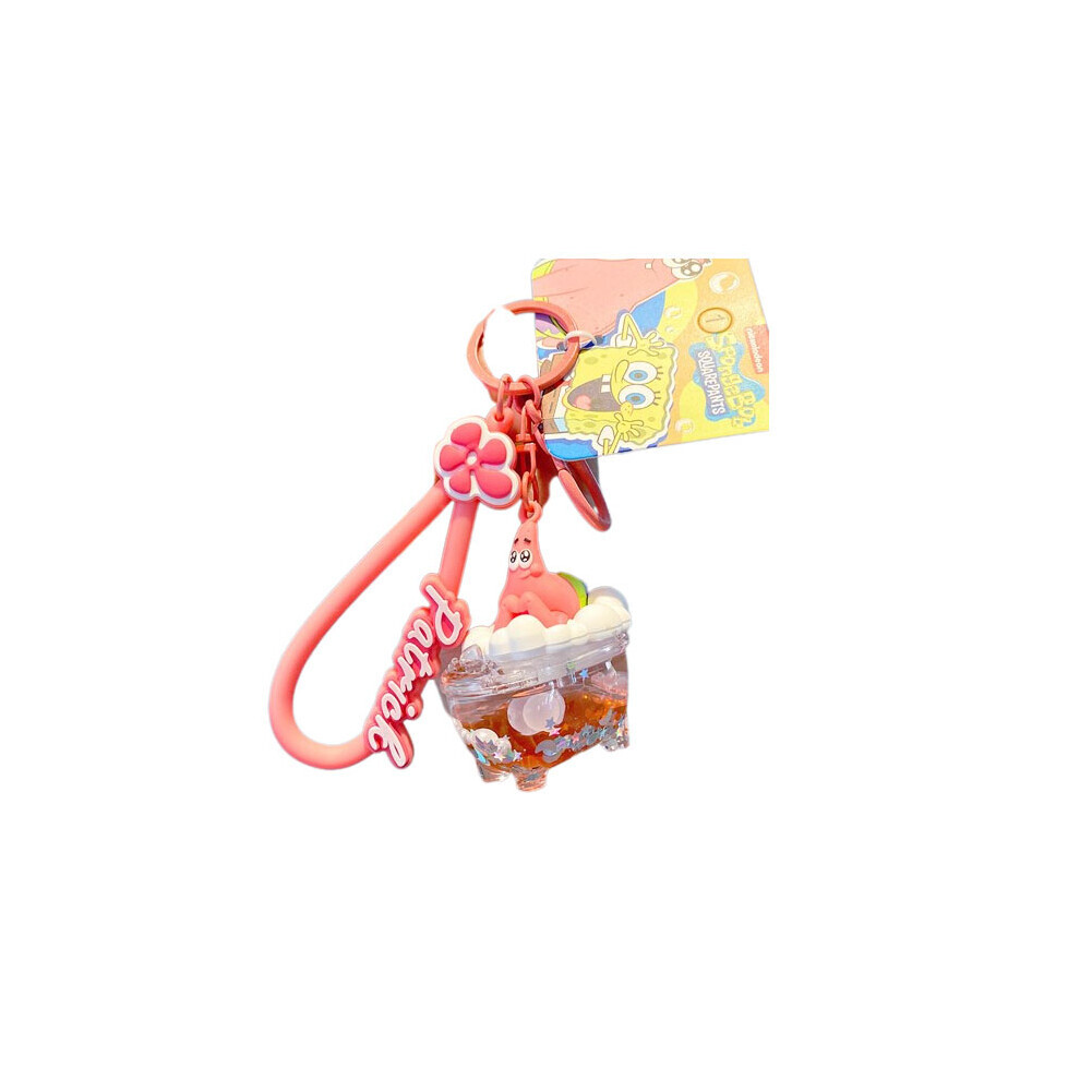 (Patrick Star) Bob l'éponge Star Patrick Porte-clés de baignoire en acrylique pour voiture, cadeau pour