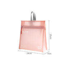 Trousse de toilette rose, trousse de rangement portable en PVC, pratique et pratique