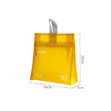 Trousse de toilette (jaune) en PVC, trousse de rangement portable pour produits cosmétiques, pratique