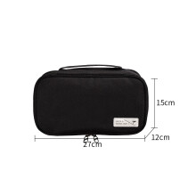 (Noir) Sac de rangement pour sous-vêtements, sac à main de grande capacité, voyage, portable et pratique