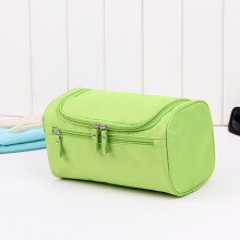 (Vert) Trousse de toilette suspendue en tissu Oxford de grande capacité, trousse de maquillage résistante