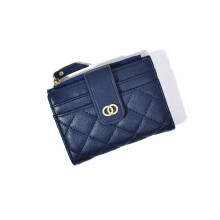 (Bleu foncé) Version coréenne du porte-monnaie pour femme, petit porte-cartes, porte-monnaie multicartes,