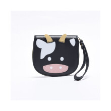 (Noir) Nouveau sac Ă main court pour femme, couleur unie, style vache, simple, petit