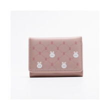 (Rose) Nouveau sac Ă main court pour femme, couleur unie, joli motif de lettres et d'animaux de dessin