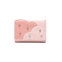 (Rose) Nouveau sac à main court pour femme, couleur unie, coutures simples, riveté, petit sac à main