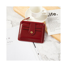 (Rouge) Sac à main court pour femme, nouveau, simple, rétro, fermeture éclair, grande capacité
