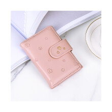 (Rose) Nouvelle version coréenne du portefeuille pour femme, couleur unie, simple, pour étudiant