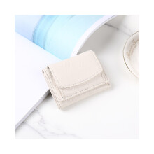 (Blanc) Version coréenne simple, nouveau portefeuille pour femmes, court, multi-cartes, porte-monnaie