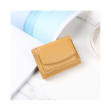 (Jaune) De la version coréenne simple nouveau portefeuille pour femmes court multicartes porte-monnaie