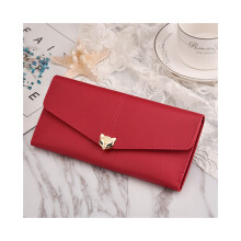 (Rouge) Nouveau porte-monnaie décoratif Lady Fox, petit portefeuille frais et mignon, position multicartes