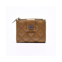 (Marron) Nouveau sac à main court pour femme, couleur unie, motif diamant, petit sac à main texturé