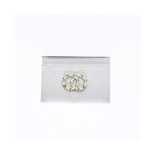 (Blanc) Portefeuille ultra-fin pour femme, couleur unie, petit, parfumé, motif diamant, treillis