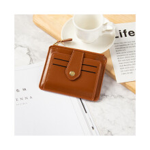 (Rose) Nouveau porte-monnaie court pour femme, simple, rétro, fermeture éclair, grande capacité