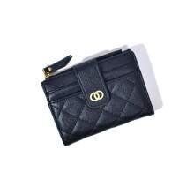 (Noir) Version coréenne du porte-monnaie court pour femme, porte-cartes multi-cartes, en PU