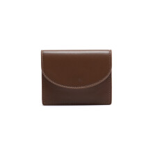(Café) Nouveau petit sac à main court pliable pour femme, fin, couleur pure, simple et tendance