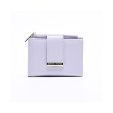 (Violet) Sac à main court pour femme, simple, de haute qualité, couleur pure, avec boucle et fermeture
