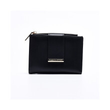 (Noir) Sac à main court pour femme, simple, de haute qualité, couleur pure, avec boucle et fermeture