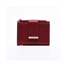 (Rouge) Sac à main court pour femme, simple, de haute qualité, couleur pure, avec boucle et fermeture