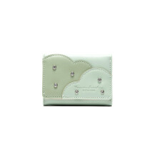 (Vert) Nouveau sac à main court pour femme, couleur unie, coutures simples, riveté, petit sac à main