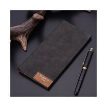 Pince à billets ultra-fine pour homme, version coréenne longue, finition douce et tendance (gris)