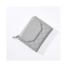 (Gris) Sac multifonctionnel pour cartes, léger, tendance, motif losanges, court, pour femme