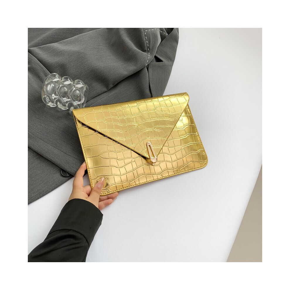 (Doré) Porte-monnaie d'été contemporain pour femmes, pochette carrée coréenne tendance, disponible en