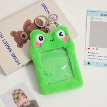 (Grenouille) Dessin animé Adore une étoile Pochette de carte Bus Carte Pochette de protection Étudiants
