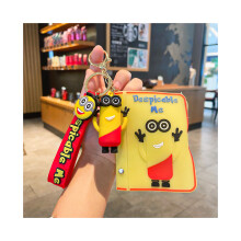 (Minion) Charmant organisateur de cartes en silicone grande capacité orange Dajuda porte-clés cadeau