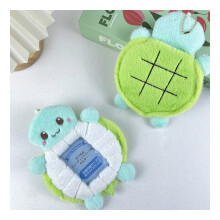 Adorable porte-cartes en peluche tortue pour cartes de campus Polaroid et rangement de cartes d'identité