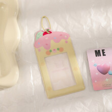 (Jaune) Adore Cartoon A Star Card Sleeve Bus Card Protective Sleeve Étudiants Filles Mignon