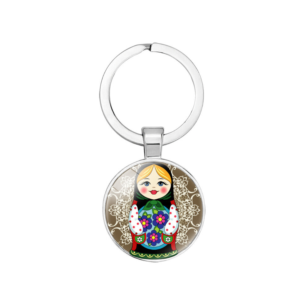 (04) Porte-clés en forme de poupée russe moderne et élégante, cadeau idéal pour les anniversaires et