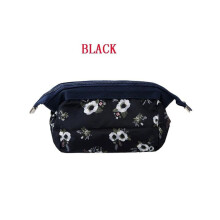 (Noir) Sac de rangement multifonction pour cosmétiques, imprimé flamant rose, sacs de lavage étanches