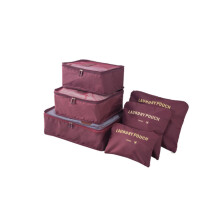 (Vin rouge) Lot de 6 cubes de rangement pour bagages, sacs de voyage, valises, sacs de compression