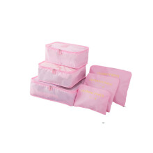 (Rose) Lot de 6 cubes de rangement pour bagages, organisateur de compression, sacs de voyage, valise